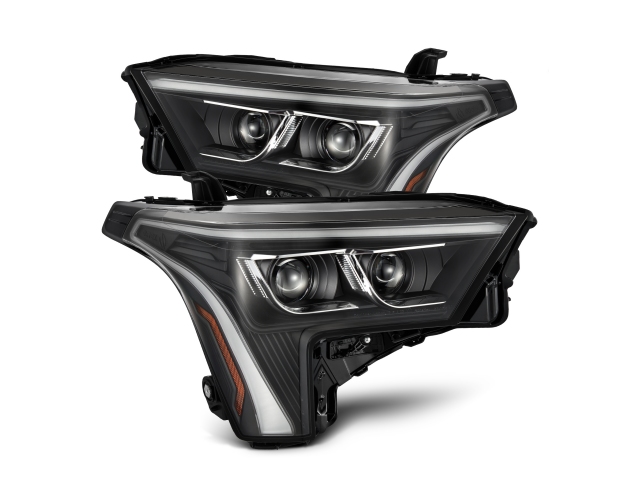 ALPHAREX LUXX-SERIES LED Projector Head Lights w/ Amber DRL, Black (2022-2024 Toyota Tundra & Sequoia)