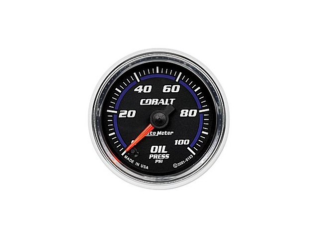 Auto Meter COBALT Digital Stepper Motor Gauge, 2-1/16", Oil Pressure (0-100 PSI)