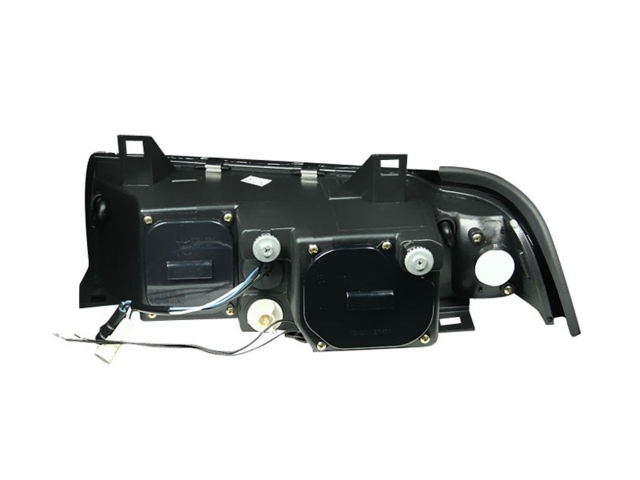 ANZO Projector Halo Headlights, Black Housing (1992-1998 BMW E36)