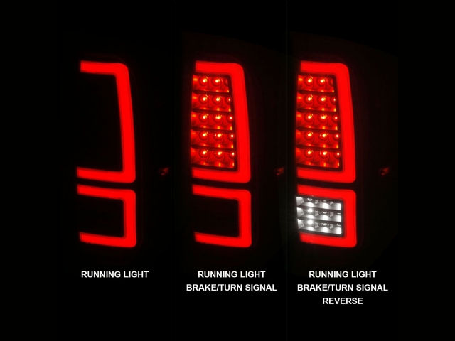 ANZO LED Tail lights w/ Sequential Signal, Black Housing (2014-2021 Toyota Tundra)