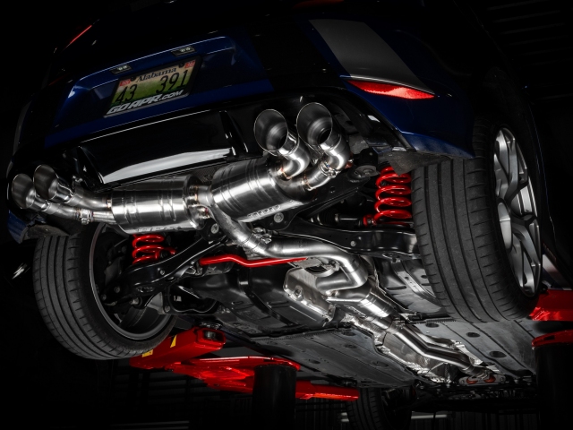 APR Cat-Back Exhaust w/ Quad 3" Polished Slash-Cut Tips (2015-2017 Volkswagon Golf R)