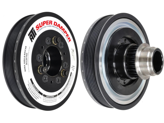 ATI PERFORMANCE SUPER DAMPER Harmonic Damper [OUTER DIAMETER 7.48" | WEIGHT 6.75 LBS | SHELL MATERIAL ALUM | GROOVES 6 | 4 GROOVE REAR PULLEY | HUB MATERIAL STEEL] (1998-2002 Camaro & Firebird LS1 & 2004-2006 Pontiac GTO)