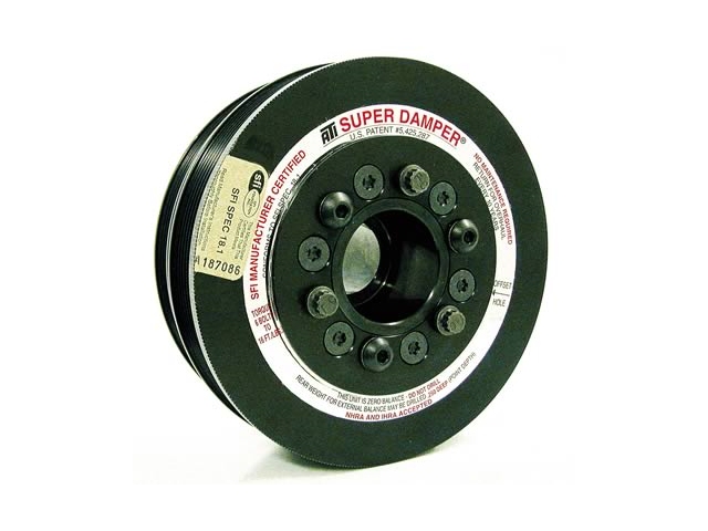 ATI PERFORMANCE SUPER DAMPER Harmonic Damper [OUTER DIAMETER 7.53" (OEM) | WEIGHT 9.75 LBS | SHELL MATERIAL STEEL | RIBS 6 | 4 RIB REAR PULLEY | HUB MATERIAL STEEL] (GM LS) - Click Image to Close