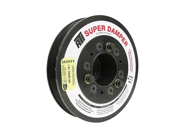 ATI PERFORMANCE SUPER DAMPER Harmonic Damper [OUTER DIAMETER 7.48" 10% OD | AVG WEIGHT LESS HUB 4.5 LBS | SHELL MATERIAL ALUM | RIBS 6] (2005-2008 CHRYSLER 5.7L HEMI)