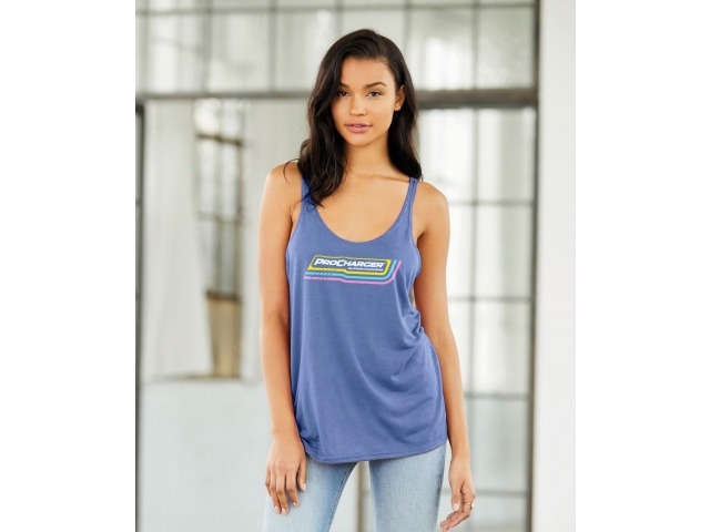 ATI ProCharger Outlined Logo Tank Shirt, Blue (Womens)