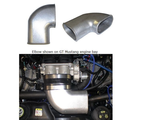 ATP TURBO Cast Aluminum Elbow, 4" To 4.25" (2005-2010 Mustang GT) - Click Image to Close