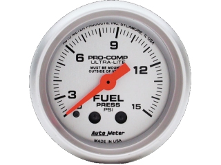 Auto Meter Ultra-Lite Mechanical Gauge, 2-1/16", Fuel Pressure w