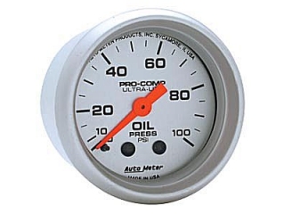 Auto Meter Ultra-Lite Mechanical Gauge, 2-1/16", Oil Pressure (0