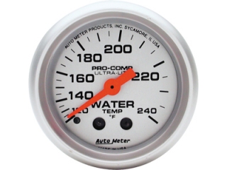 Auto Meter Ultra-Lite Mechanical Gauge, 2-1/16", Water Temperatu