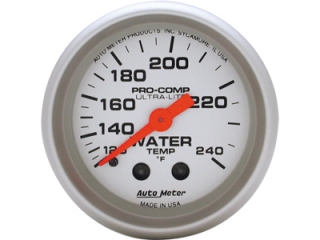 Auto Meter Ultra-Lite Mechanical Gauge, 2-1/16", Water Temperatu