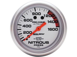 Auto Meter Ultra-Lite Mechanical Gauge, 2-5/8", Nitrous Pressure