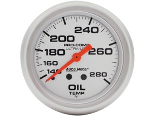 Auto Meter Ultra-Lite Mechanical Gauge, 2-5/8", Oil Temperature