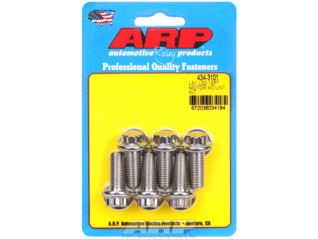 ARP Motor Mount Bolt Kit [STAINLESS | 12-POINT] (GM LS) - Click Image to Close
