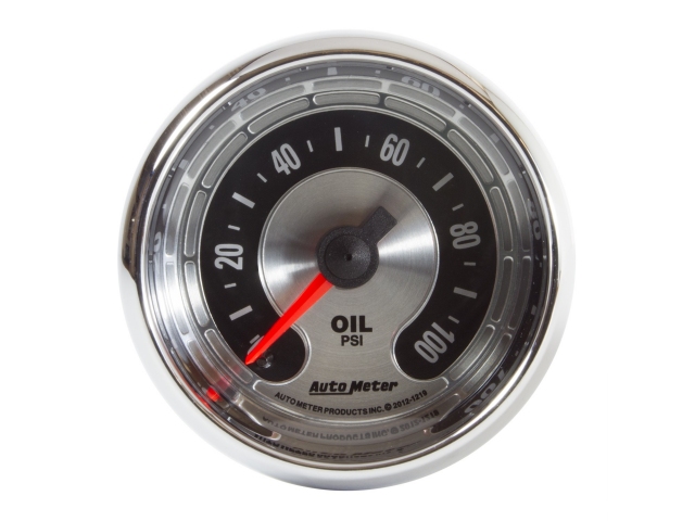 Auto Meter AMERICAN MUSCLE Mechanical Gauge, 2-1/16", Oil Pressure (0-100 PSI) - Click Image to Close