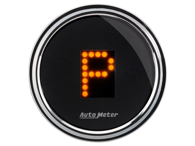 Auto Meter Designer Black Digital Gauge, 2-1/16", PRNDL (P,R,N,D,L,OD,O,5,4,3,2,1)