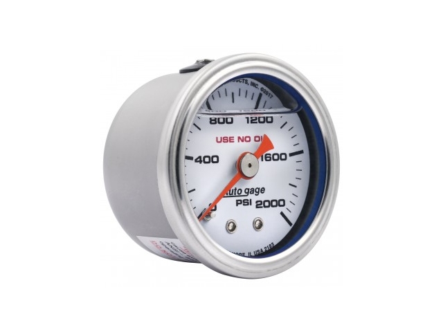 Auto Meter Auto Gage Mechanical Gauge, 1-1/2", Pressure (0-2000 PSI)