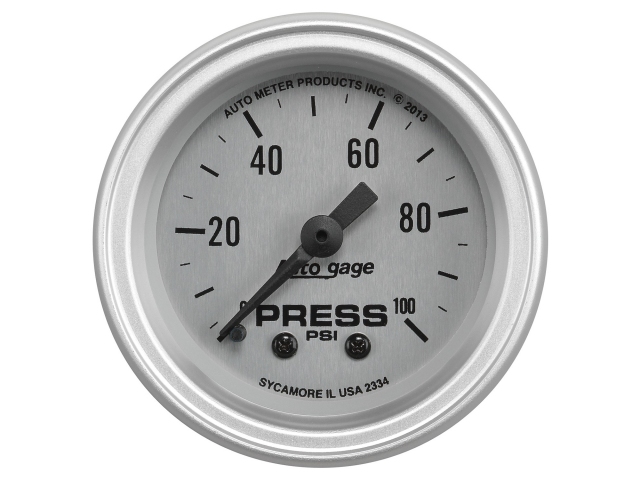 Auto Meter Auto gage Mechanical Gauge, 2-1/16", Oil Pressure (0-100 PSI)