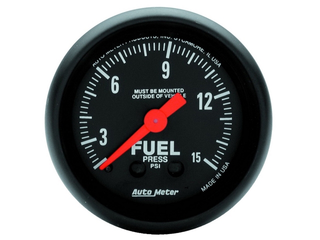 Auto Meter Z SERIES Mechanical Gauge, 2-1/16", Fuel Pressure (0-15 PSI)