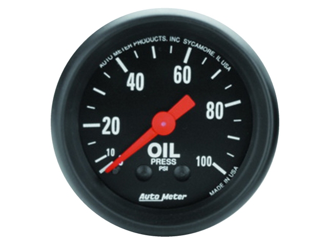 Auto Meter Z SERIES Mechanical Gauge, 2-1/16", Oil Pressure (0-100 PSI) - Click Image to Close