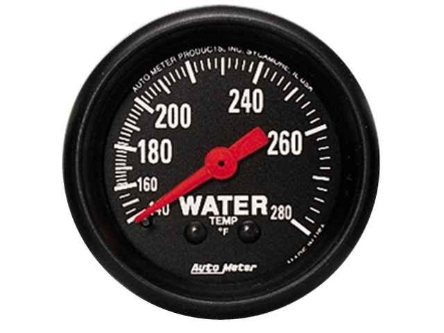 Auto Meter Z SERIES Mechanical Gauge, 2-1/16", Water Temperature (140-280 F)