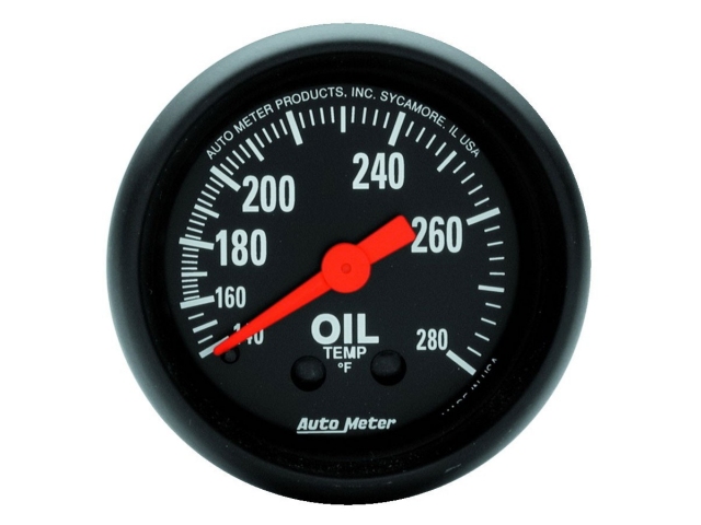 Auto Meter Z SERIES Mechanical Gauge, 2-1/16", Oil Pressure (140-280 F)