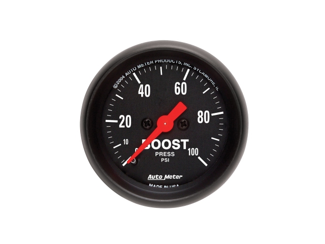 Auto Meter Z SERIES Mechanical Gauge, 2-1/16", Boost (0-100 PSI) - Click Image to Close