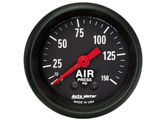 Auto Meter Z SERIES Mechanical Gauge, 2-1/16", Air Pressure (0-150 PSI)