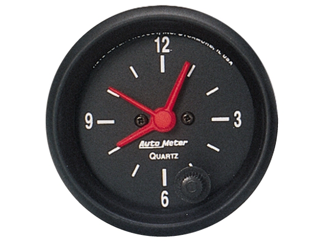 Auto Meter Z SERIES Quartz Gauge, 2-1/16", Clock (12 Hour)