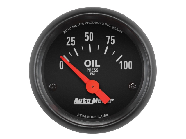 Auto Meter Z SERIES Air-Core Gauge, 2-1/16", Oil Pressure (0-100 PSI) - Click Image to Close