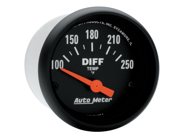 Auto Meter Z SERIES Air-Core Gauge, 2-1/16", Differential Temperature (100-250 F) - Click Image to Close