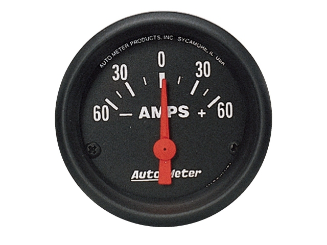 Auto Meter Z SERIES Air-Core Gauge, 2-1/16", Anmeter (60-0-60 Amps) - Click Image to Close