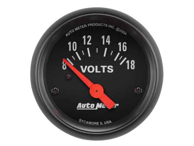 Auto Meter Z SERIES Air-Core Gauge, 2-1/16", Voltmeter (8-18 Volts) - Click Image to Close
