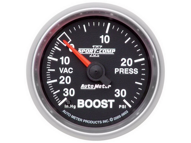 Auto Meter SPORT-COMP II Mechanical, 2-1/16", Vacuum/Boost (-1/+2 Bar)