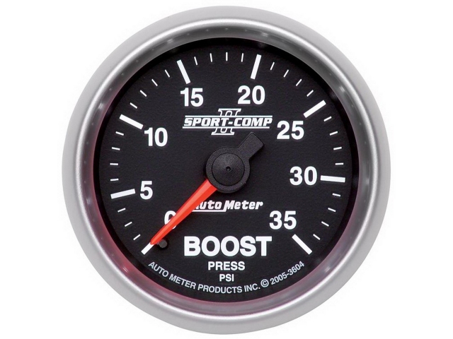 Auto Meter SPORT-COMP II Mechanical, 2-1/16", Boost (0-35 PSI) - Click Image to Close