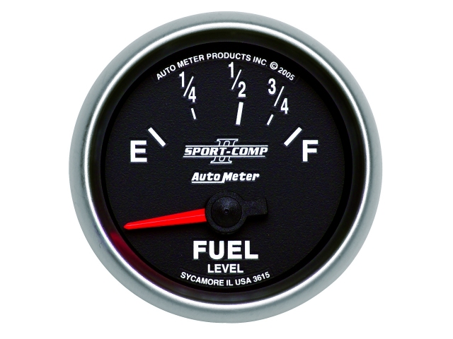 Auto Meter SPORT-COMP II Air-Core Gauge, 2-1/16", Fuel Level (73-10 Ohms) - Click Image to Close