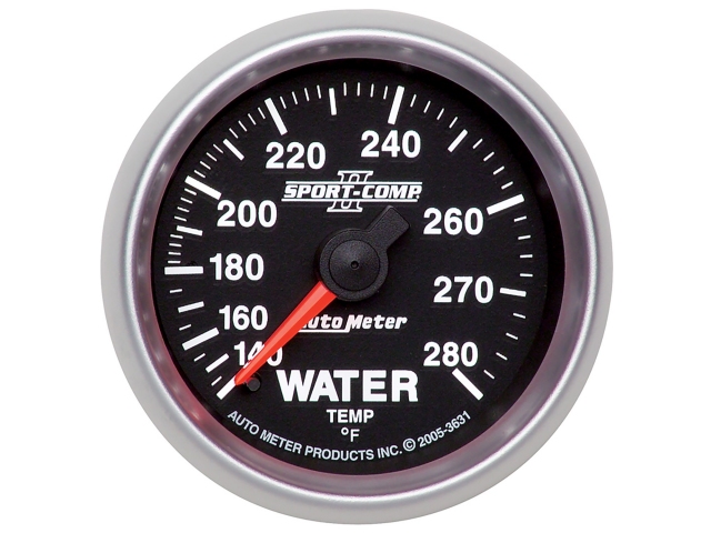 Auto Meter SPORT-COMP II Mechanical, 2-1/16", Water Temperature (140-280 deg. F)