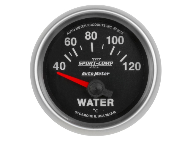 Auto Meter SPORT-COMP II Air-Core Gauge, 2-1/16", Water Temperature (40-120 deg. C)