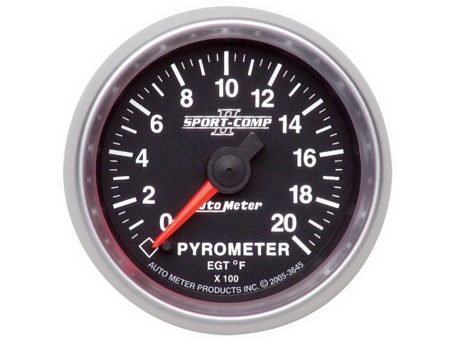 Auto Meter SPORT-COMP II Digital Stepper Motor Gauge, 2-1/16", Pyrometer (0-2000 deg. F)