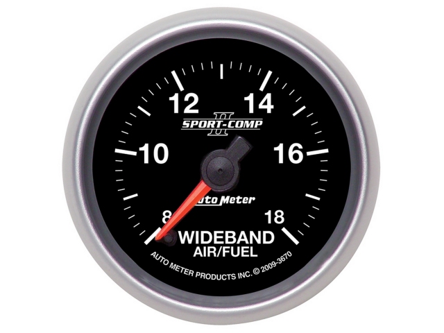 Auto Meter SPORT-COMP II Digital Stepper Motor Gauge, 2-1/16", Air/Fuel Ratio Wideband (8:1-18:1 AFR)