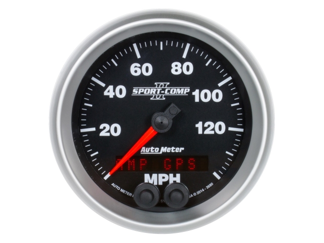 Auto Meter SPORT-COMP II In-Dash Tach & Speedo, 3-3/8", Speedometer GPS (0-140 MPH) - Click Image to Close