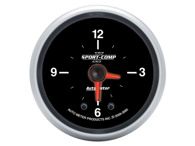 Auto Meter SPORT-COMP II Digital Stepper Motor Gauge, Clock (12 Hour)