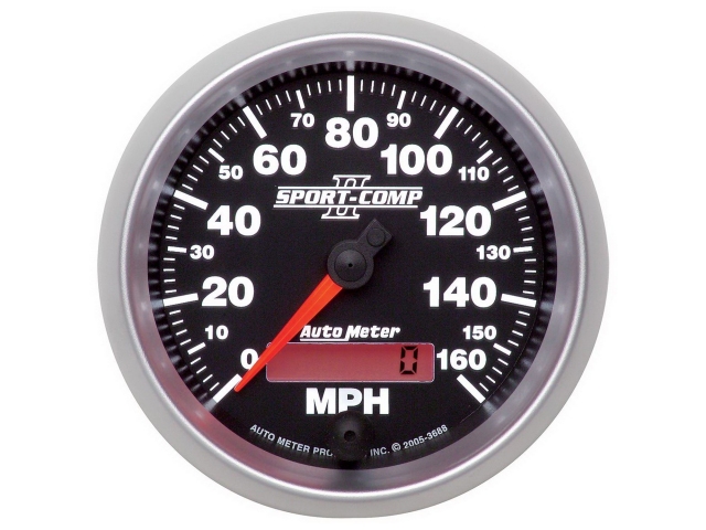 Auto Meter SPORT-COMP II In-Dash Tach & Speedo, 3-3/8", Speedometer (0-160 MPH) - Click Image to Close