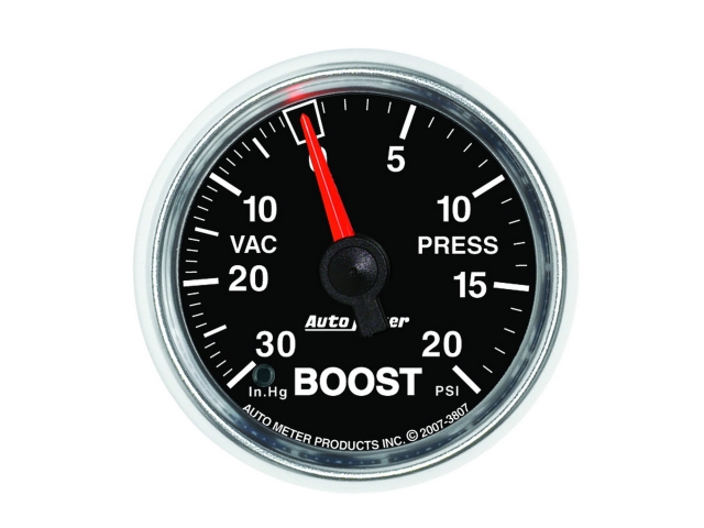 Auto Meter GS Mechanical, 2-1/16", Boost/Vacuum (30 In. Hg/20 PSI)