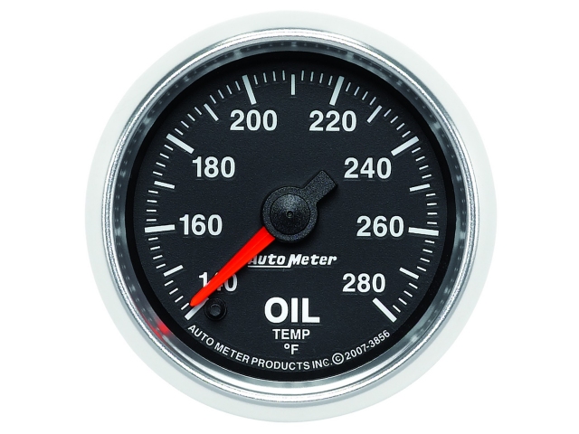 Auto Meter GS Digital Stepper Motor Gauge, 2-1/16", Oil Temperature (140-280 deg. F)
