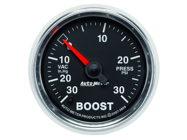 Auto Meter GS Digital Stepper Motor Gauge, 2-1/16", Vacuum/Boost (30 In. Hg./30 PSI)