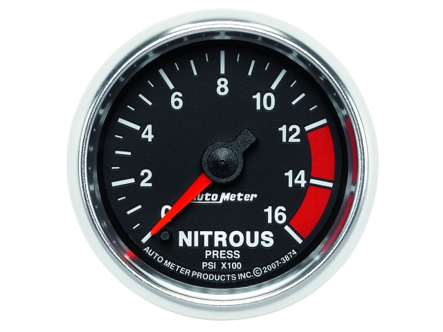 Auto Meter GS Digital Stepper Motor Gauge, 2-1/16", Nitrous Pressure (0-1600 PSI)