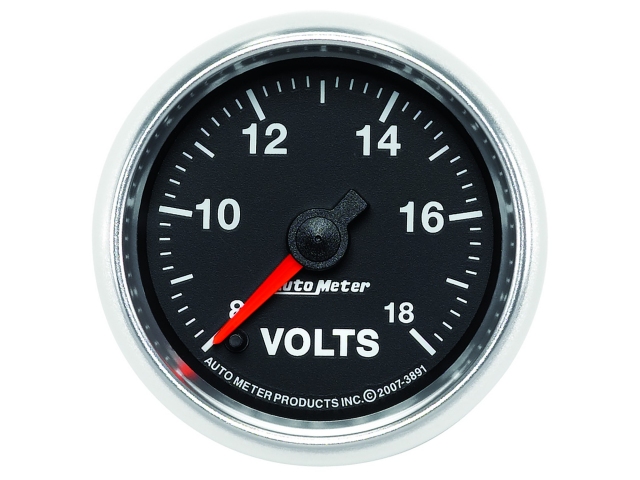 Auto Meter GS Digital Stepper Motor Gauge, 2-1/16", Voltmeter (8-18 Volts)