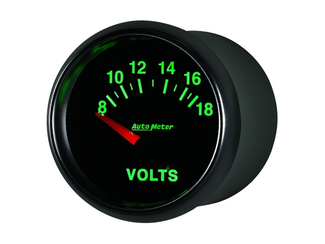 Auto Meter GS Air-Core Gauge, 2-1/16", Voltmeter (8-18 Volts)