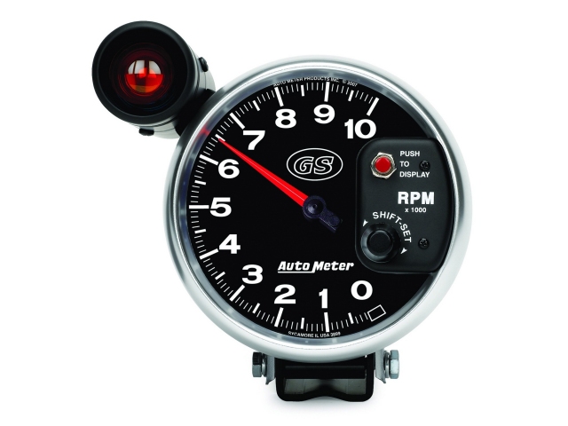 Auto Meter GS Pedestal Mount Tach, 5", Tachometer Shift-Lite (0-10000 RPM)