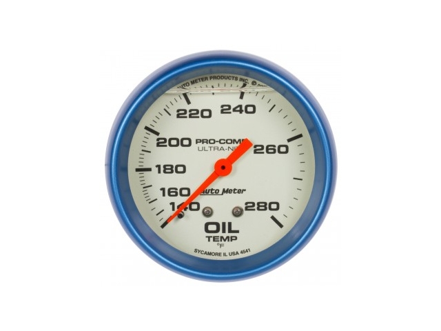 Auto Meter PRO-COMP ULTRA-NITE Mechanical Gauge, 2-5/8", Oil Temperature (140-280 F)